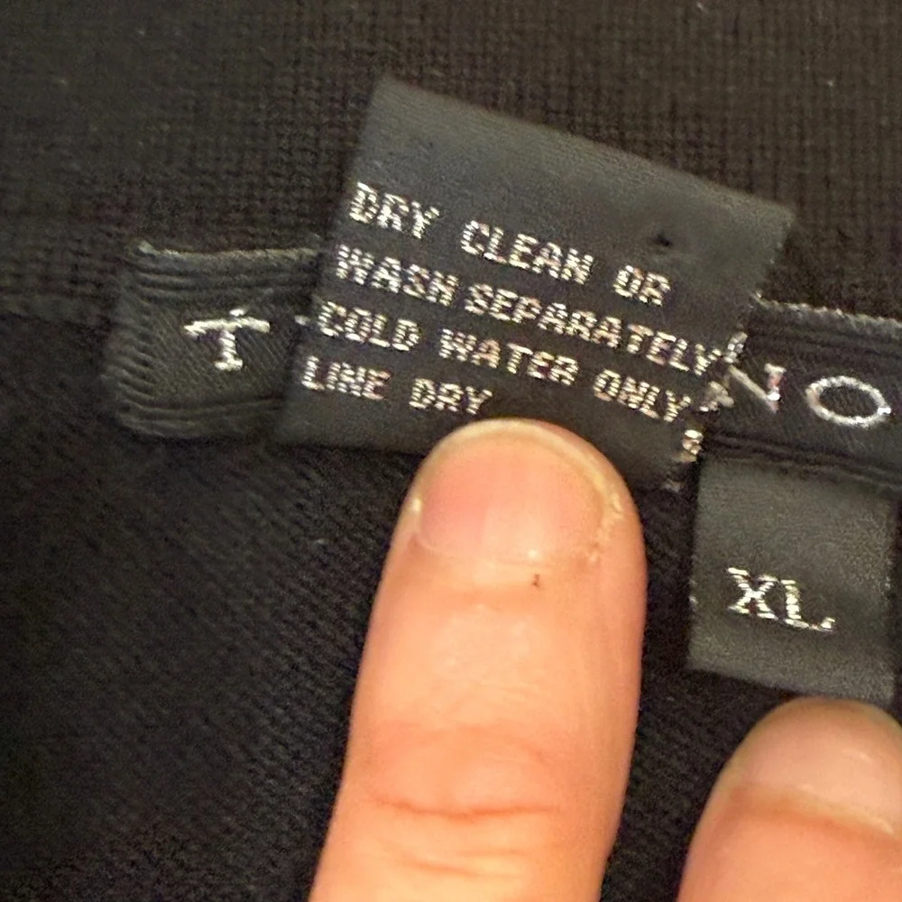 Tulliano‎ Mens Black Silk Cotton Blend Long Sleeve Polo Sweater XL Collared Knit